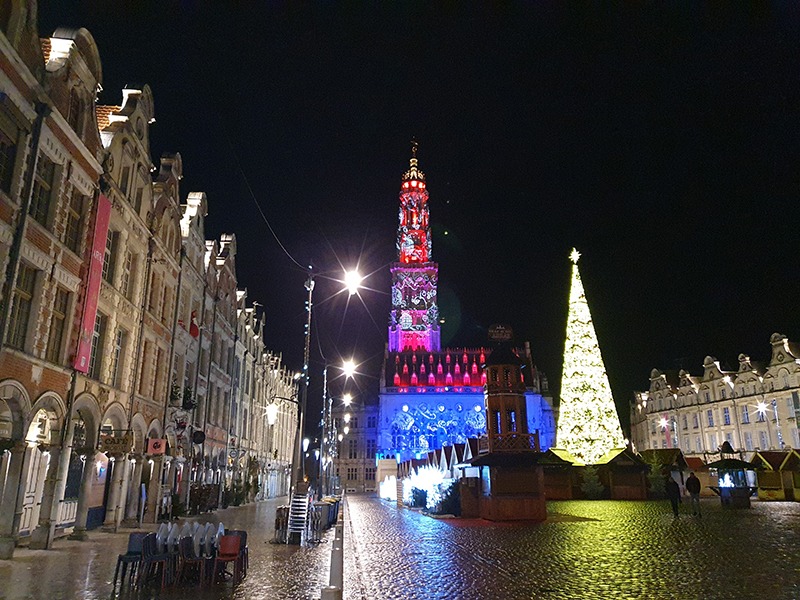 arras belfry illuminated